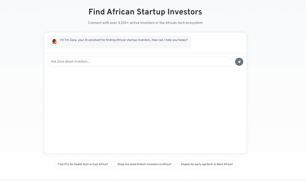 💬 [Just Launched] Meet Zoza — Your AI Investor Scout.